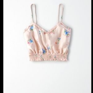 Blush Pink Silky Crop Top